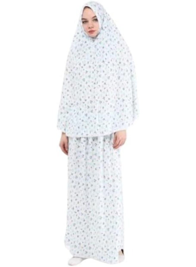 2 Piece Prayer Dress For Girl Outfit Full Cover Prayer Dress Soft Breathable Material Cotton